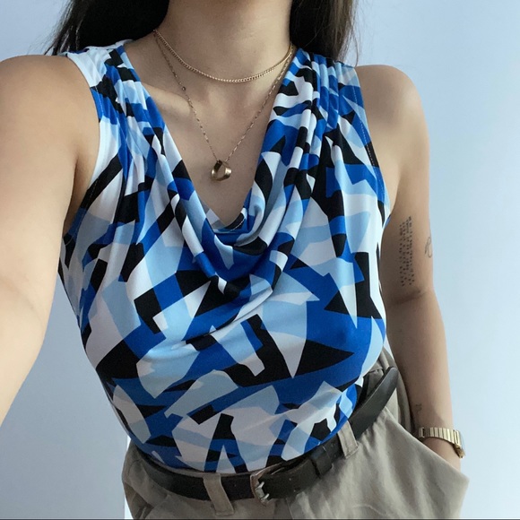Calvin Klein Cowl Neck Sleeveless Top - Picture 1 of 4